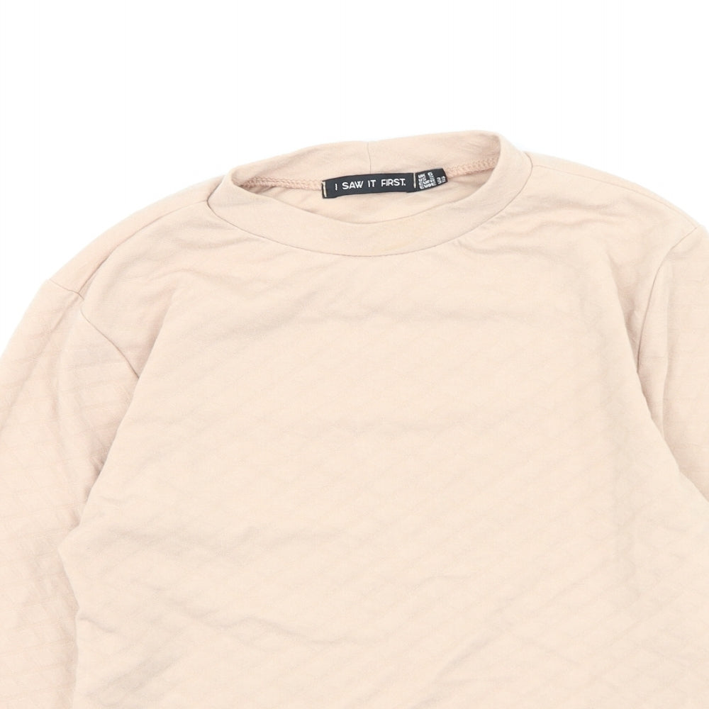 I SAW IT FIRST Womens Pink  Polyester Pullover Sweatshirt Size 6