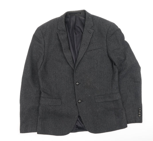 Cedar Wood State Mens Grey   Rain Coat Coatigan Size M