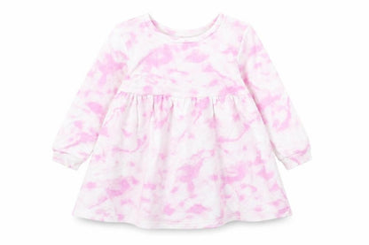 Dunnes Girls Pink  Cotton Fit & Flare  Size 12-18 Months  Round Neck
