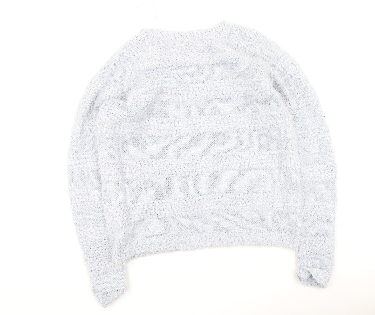 Collection Womens Blue Round Neck  Polyester Pullover Jumper Size 18