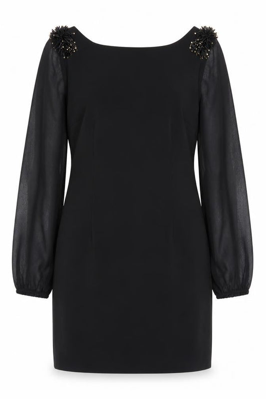 Miusol Womens Black  Acrylic Mini  Size XL  Square Neck Zip