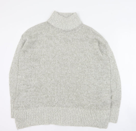 New Look Womens Grey High Neck  Acrylic Pullover Jumper Size S