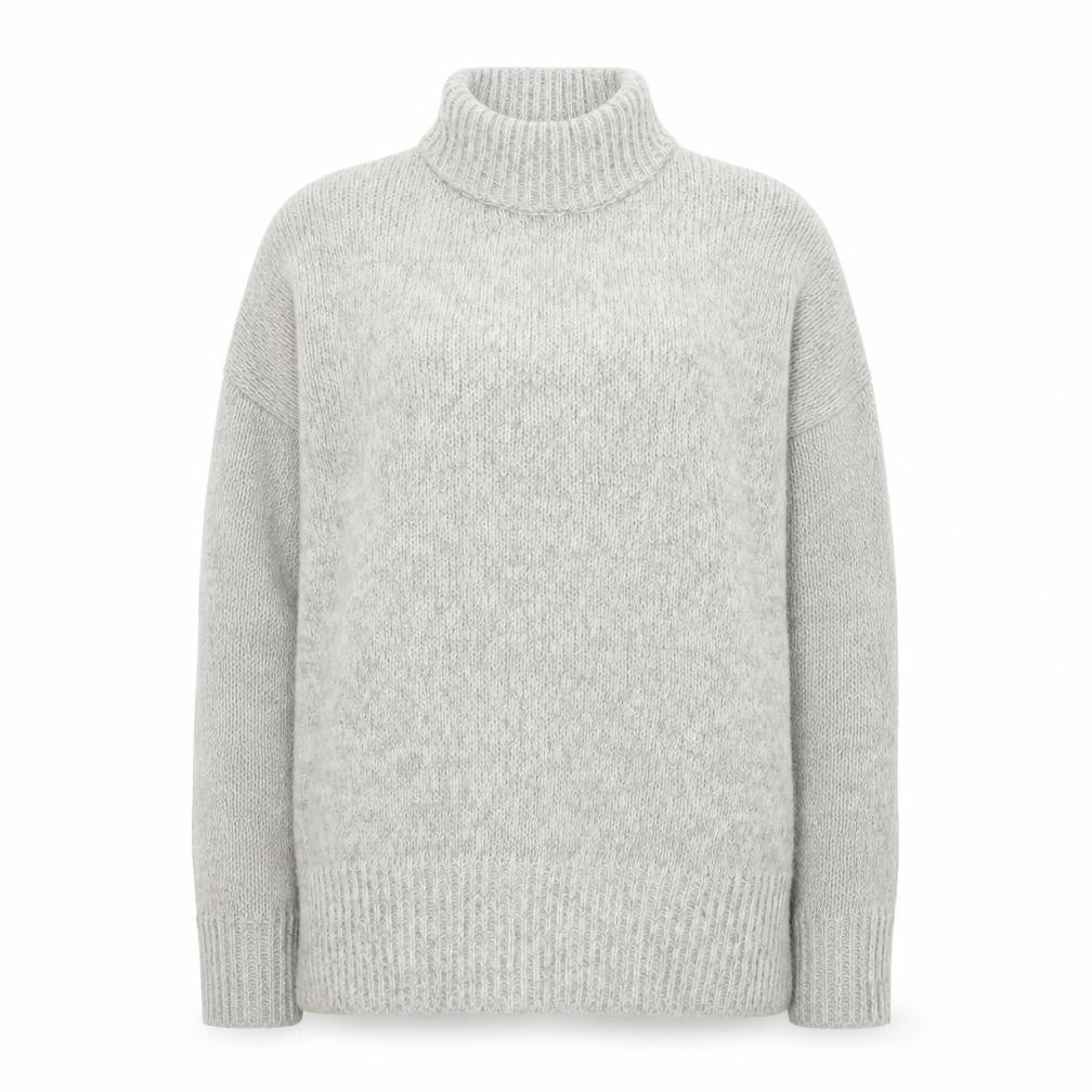 New Look Womens Grey High Neck  Acrylic Pullover Jumper Size S