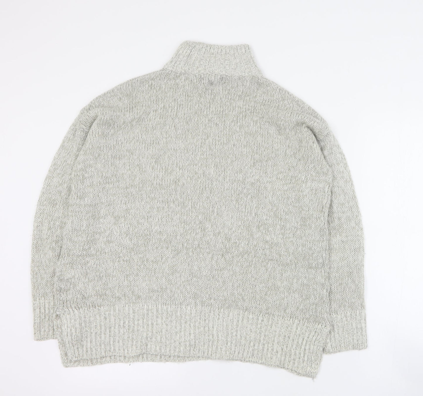 New Look Womens Grey High Neck  Acrylic Pullover Jumper Size S