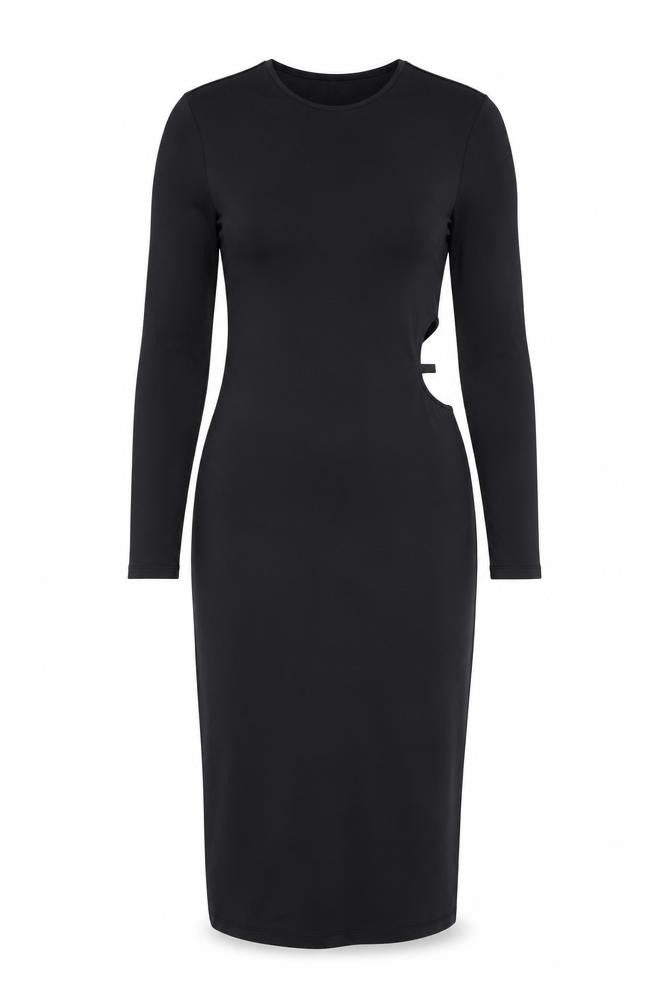 H&M Womens Black  Polyester Bodycon  Size M  Round Neck Pullover