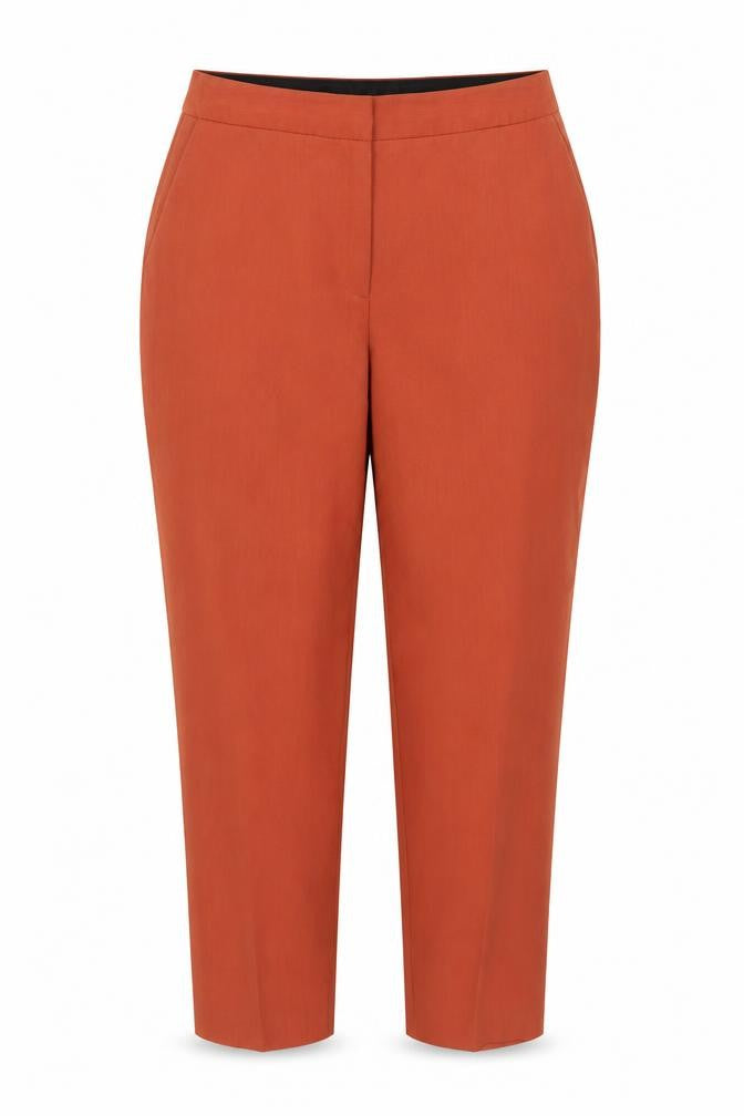 Topshop Womens Orange  Polyester Trousers  Size 12 L27 in Regular Button