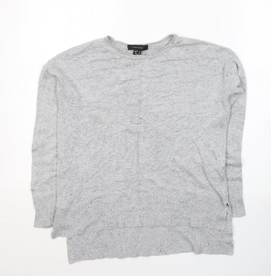 Atmosphere Womens Grey Round Neck  Acrylic Pullover Jumper Size 6