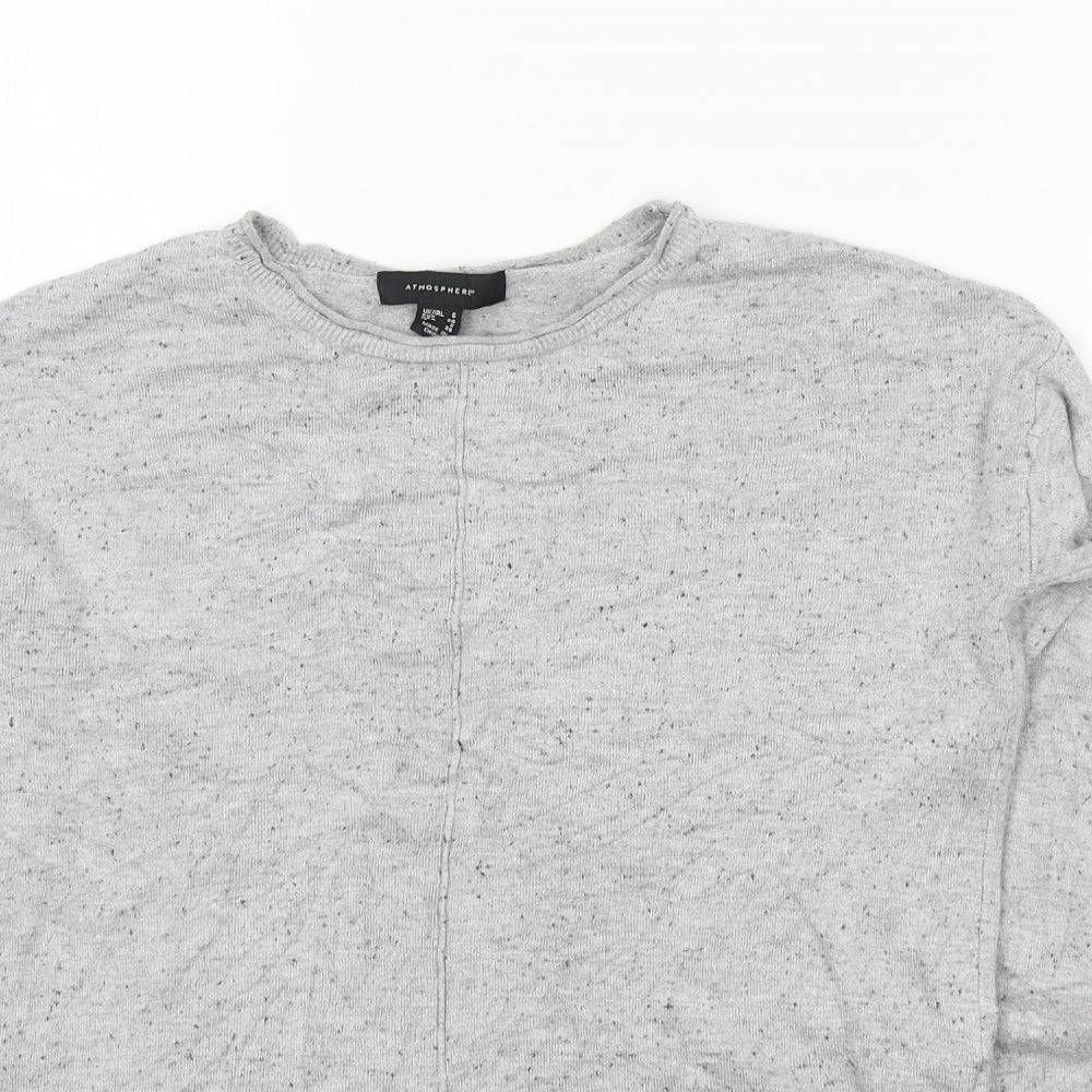 Atmosphere Womens Grey Round Neck  Acrylic Pullover Jumper Size 6