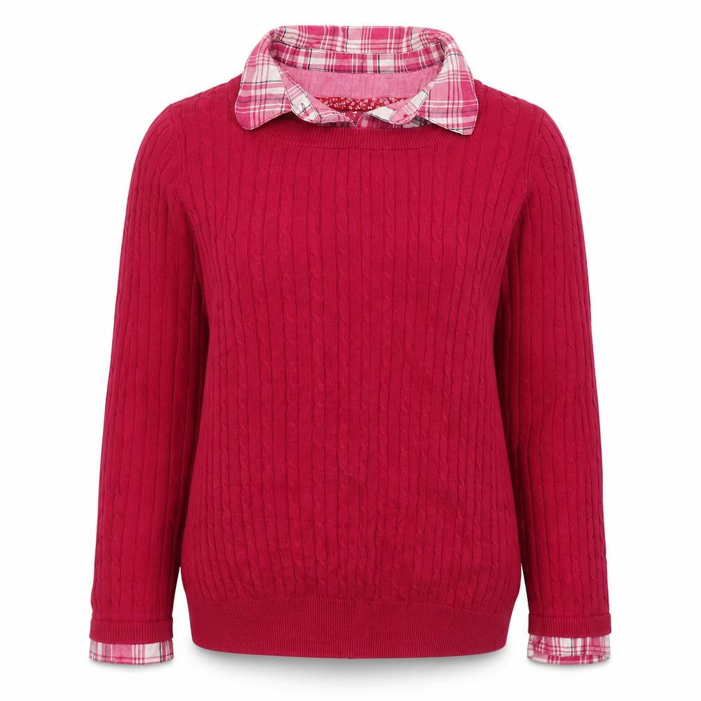 Debenhams Womens Pink Collared  Cotton Pullover Jumper Size 12