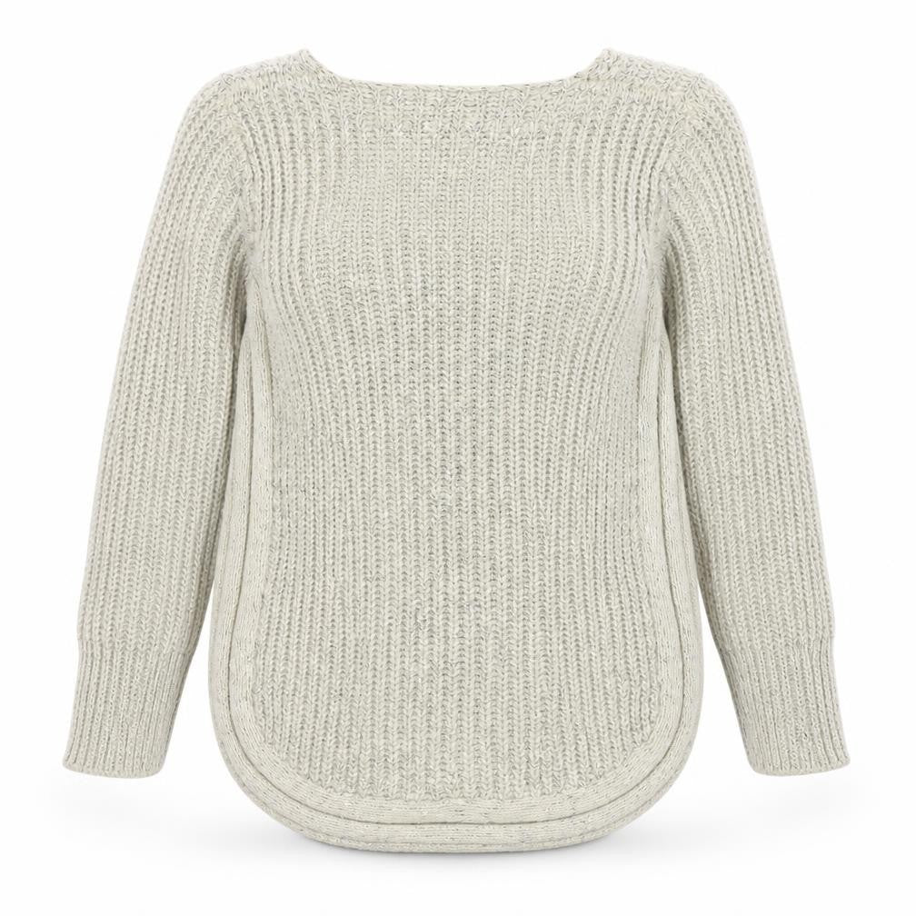 Stella Morgan Womens Ivory Round Neck  Acrylic Pullover Jumper Size 10
