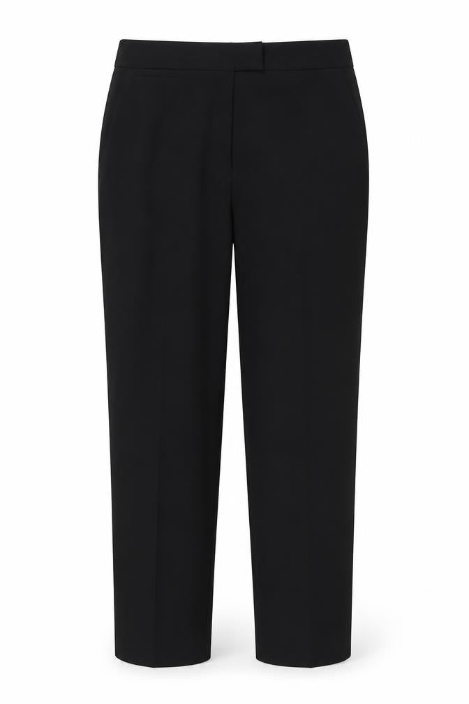 Topshop Womens Black  Polyester Trousers  Size 12 L25 in Regular Button