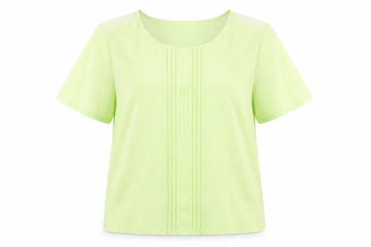 Marks and Spencer Womens Green  Viscose Basic Blouse Size 14 Round Neck