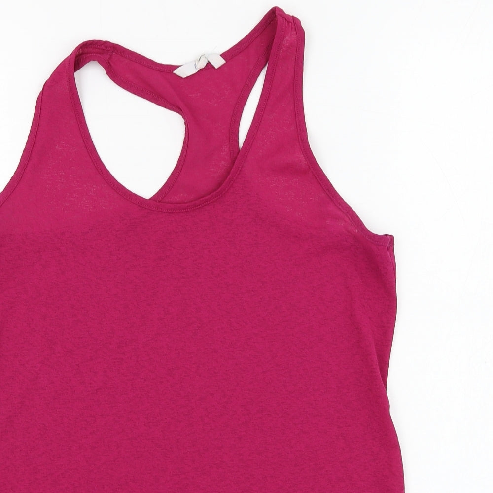 NEXT Womens Purple  Polyester Basic Tank Size 10 Round Neck Pullover