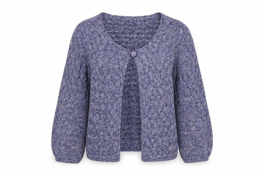 Marks & Spencer Womens Blue Scoop Neck  Acrylic Cardigan Jumper Size M