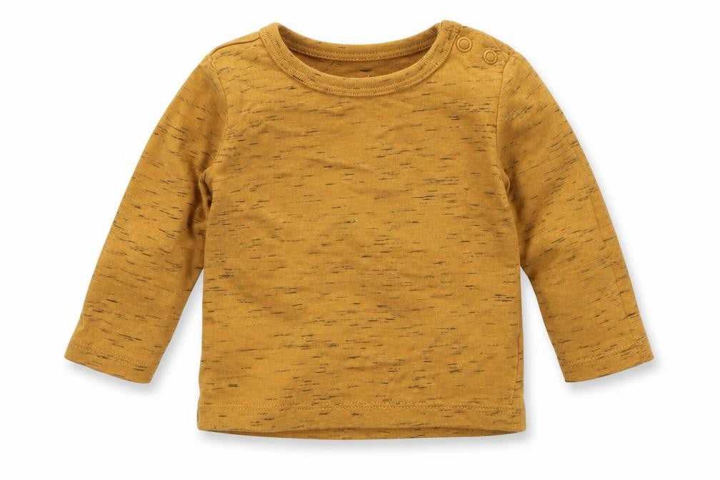 F&F Boys Orange Striped Polyester Basic T-Shirt Size 3-6 Months Crew Neck