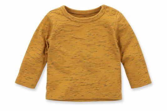 F&F Boys Orange Striped Polyester Basic T-Shirt Size 3-6 Months Crew Neck