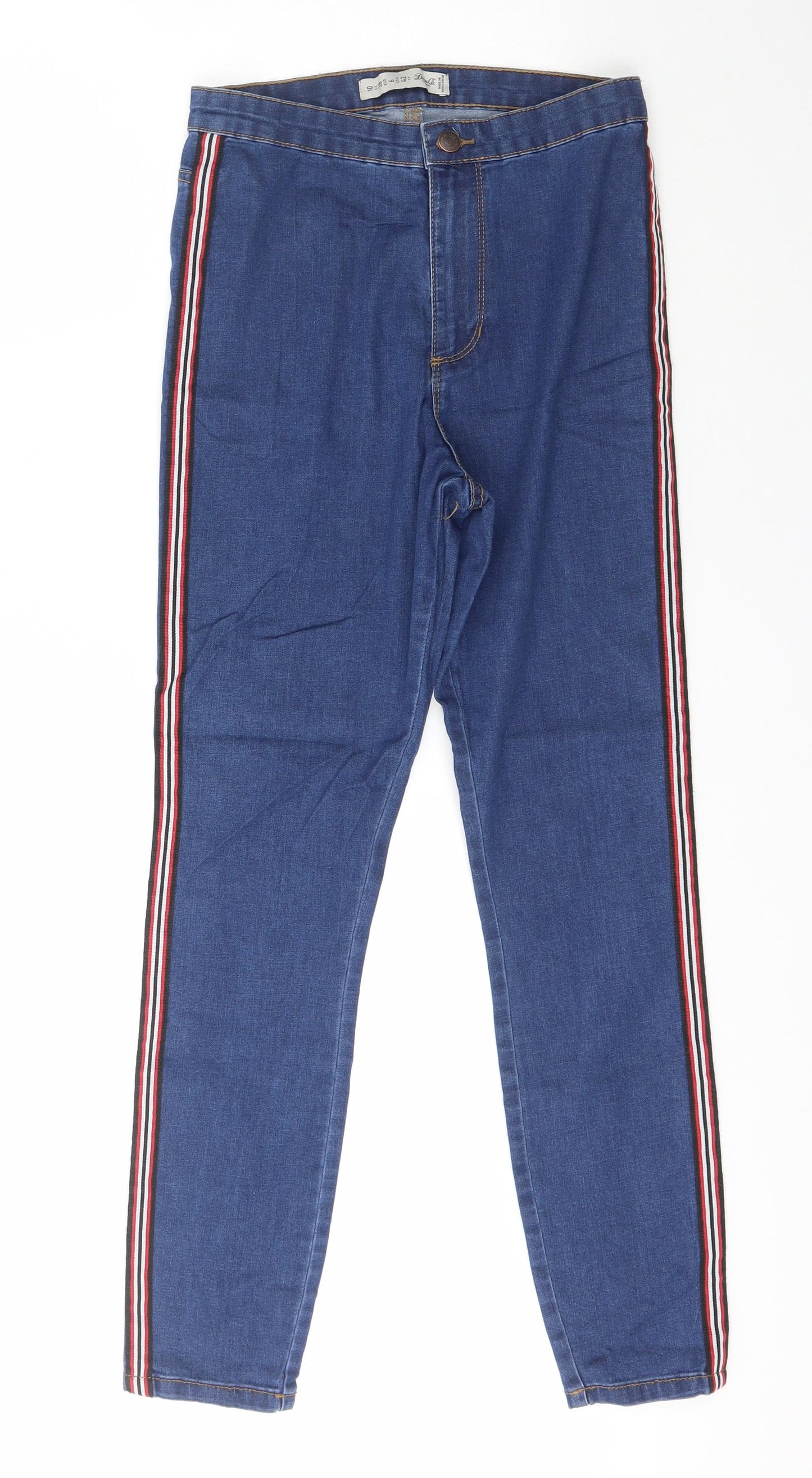 Denim & Co. Womens Blue  Cotton Jegging Jeans Size 10 L28 in Slim