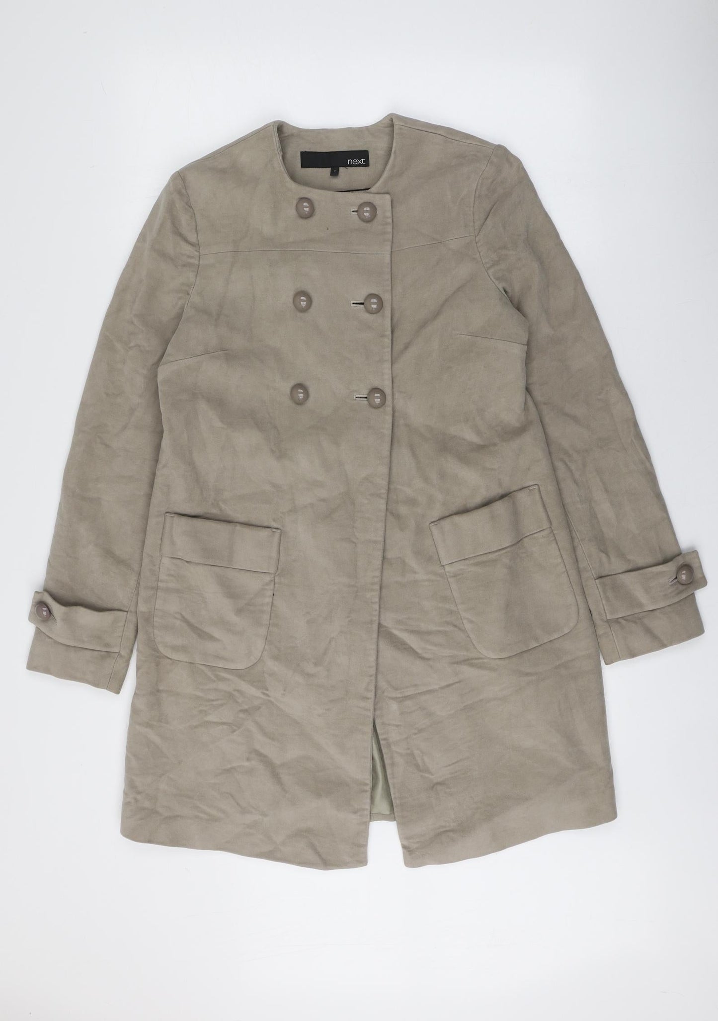 NEXT Womens Beige   Overcoat Coat Size 6