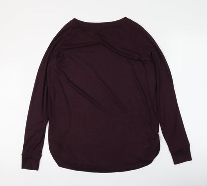Gap Womens Purple Round Neck  Polyester Pullover Jumper Size S