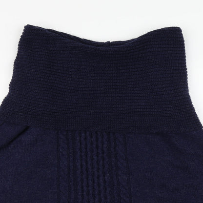 Tu Womens Blue Roll Neck  Acrylic Pullover Jumper Size M