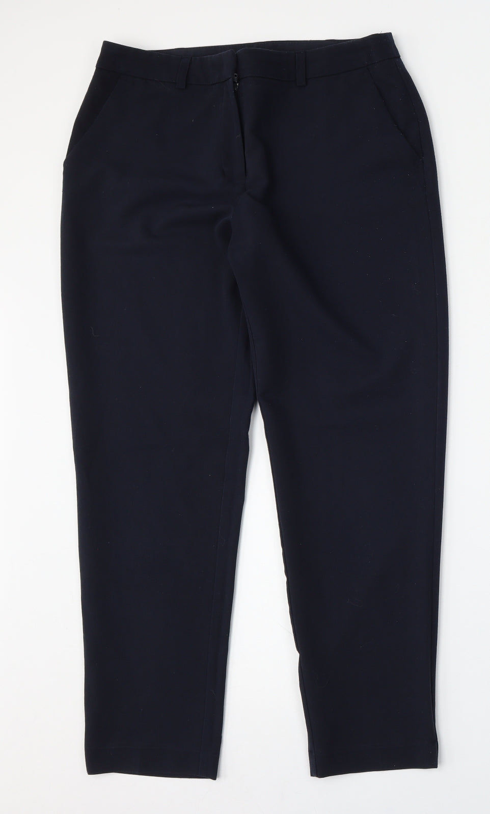Dorothy Perkins Womens Blue  Polyester Trousers  Size 8 L28 in Regular Hook & Eye