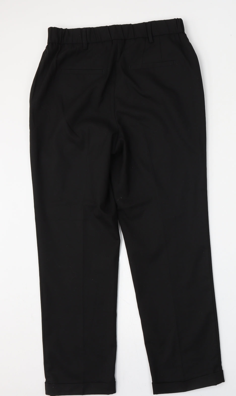 NEXT Womens Black  Polyester Trousers  Size 10 L28 in Regular Hook & Eye