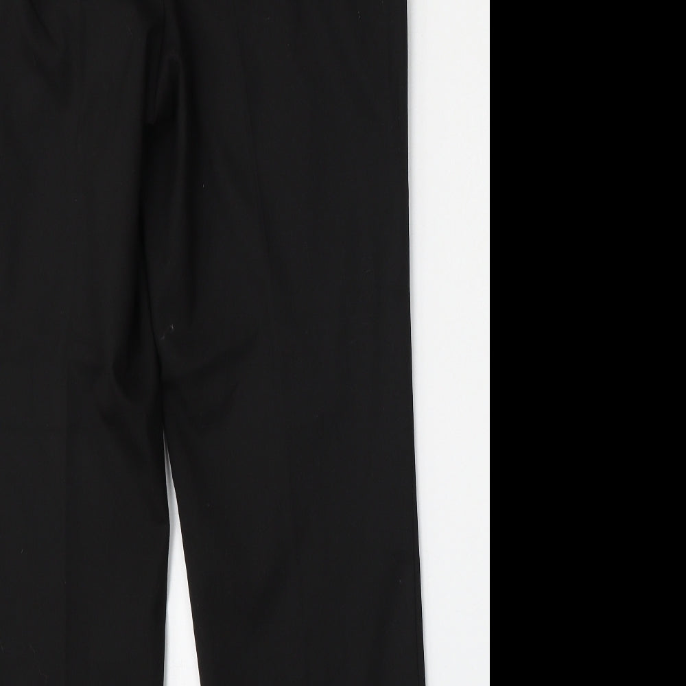 NEXT Womens Black  Polyester Trousers  Size 10 L28 in Regular Hook & Eye