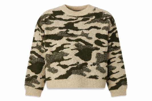 Primark Womens Multicoloured Round Neck Camouflage Acrylic Pullover Jumper Size 10