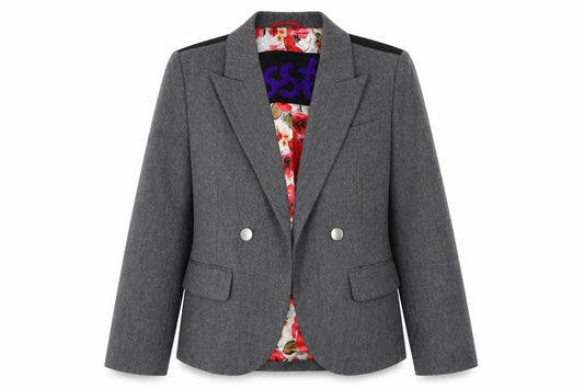 Laundry Industry Womens Grey  Wool Jacket Blazer Size M