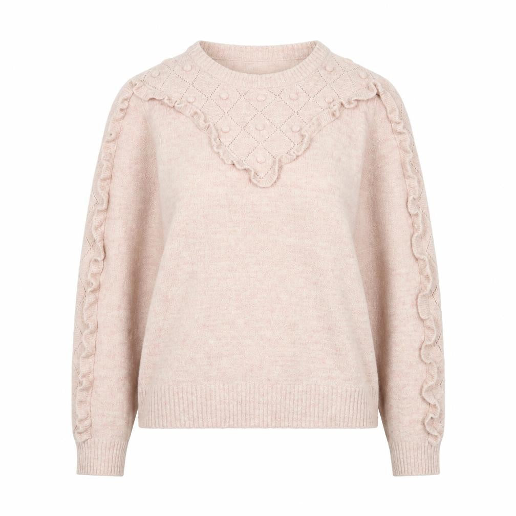 Matalan Womens Pink Round Neck  Acrylic Pullover Jumper Size M