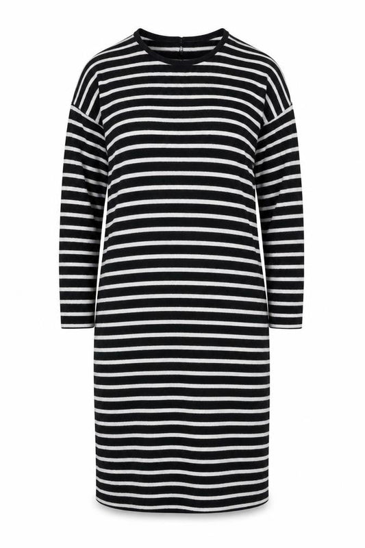 Zara Womens Blue Round Neck Striped Polyester Pullover Jumper Size S