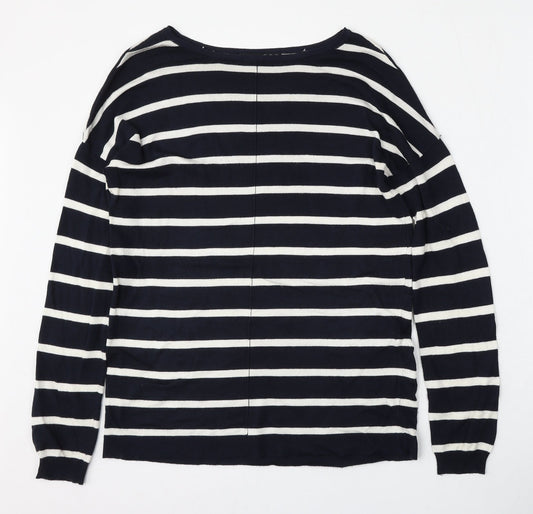Atmosphere Womens Multicoloured Round Neck Striped Viscose Pullover Jumper Size 10