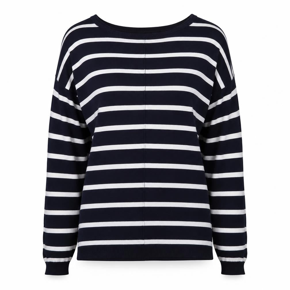 Atmosphere Womens Multicoloured Round Neck Striped Viscose Pullover Jumper Size 10