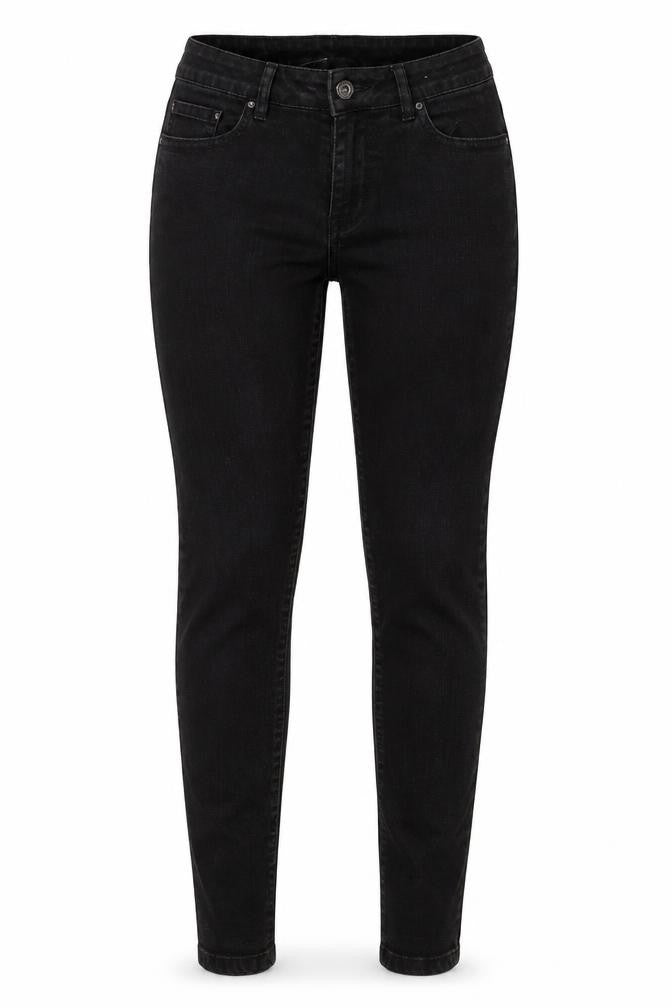 Preworn Womens Black  Polyester Skinny Jeans Size 30 L30 in Regular Button