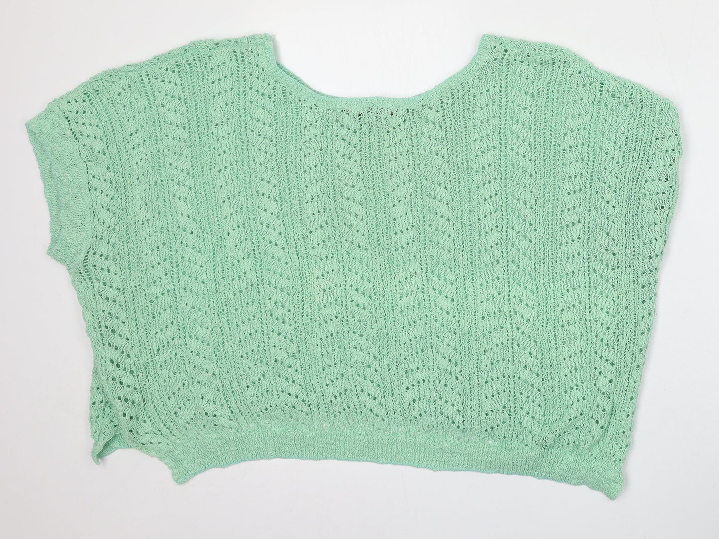 New Look Womens Green Round Neck  Polyester Pullover Jumper Size L