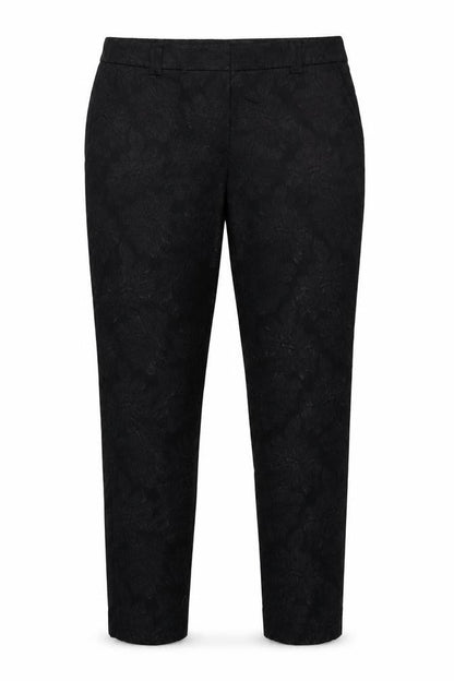 Next Womens Black Floral Cotton Dress Pants Trousers Size 10 L29 in Regular Hook & Eye