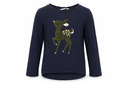 Mac + Ellie Girls Blue  Cotton Basic T-Shirt Size 4 Years Crew Neck Pullover