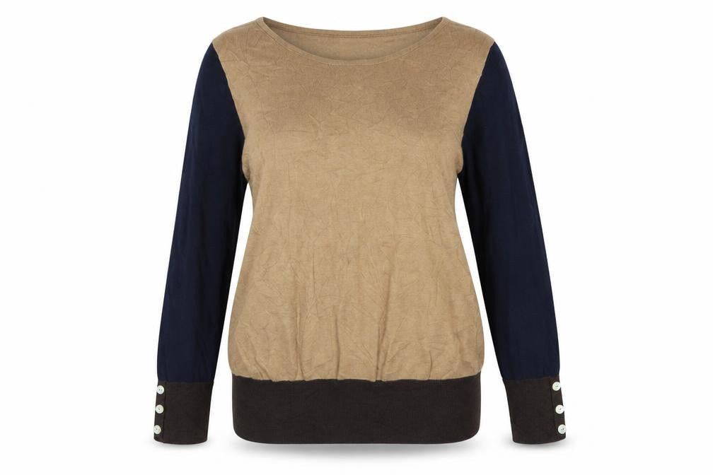 Nrxt Womens Beige Boat Neck  Cotton Pullover Jumper Size 14