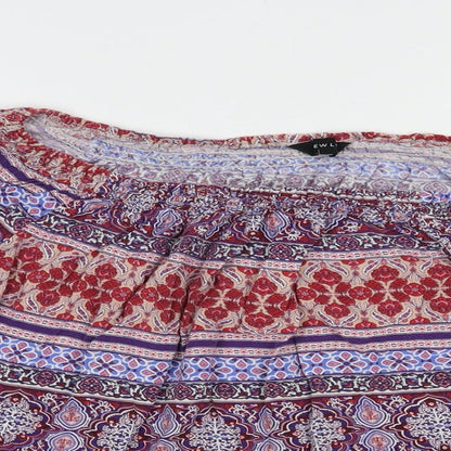 New Look Womens Multicoloured Paisley Viscose Basic Blouse Size 12 Off the Shoulder