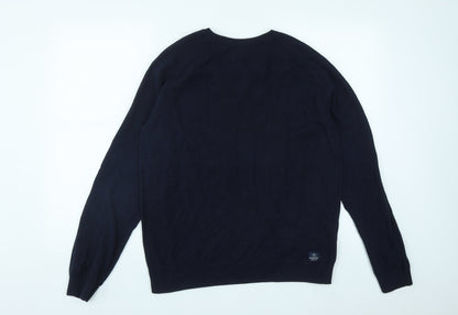 Holme & Co Womens Blue  Cotton Pullover Sweatshirt Size L