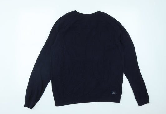 Holme & Co Womens Blue  Cotton Pullover Sweatshirt Size L