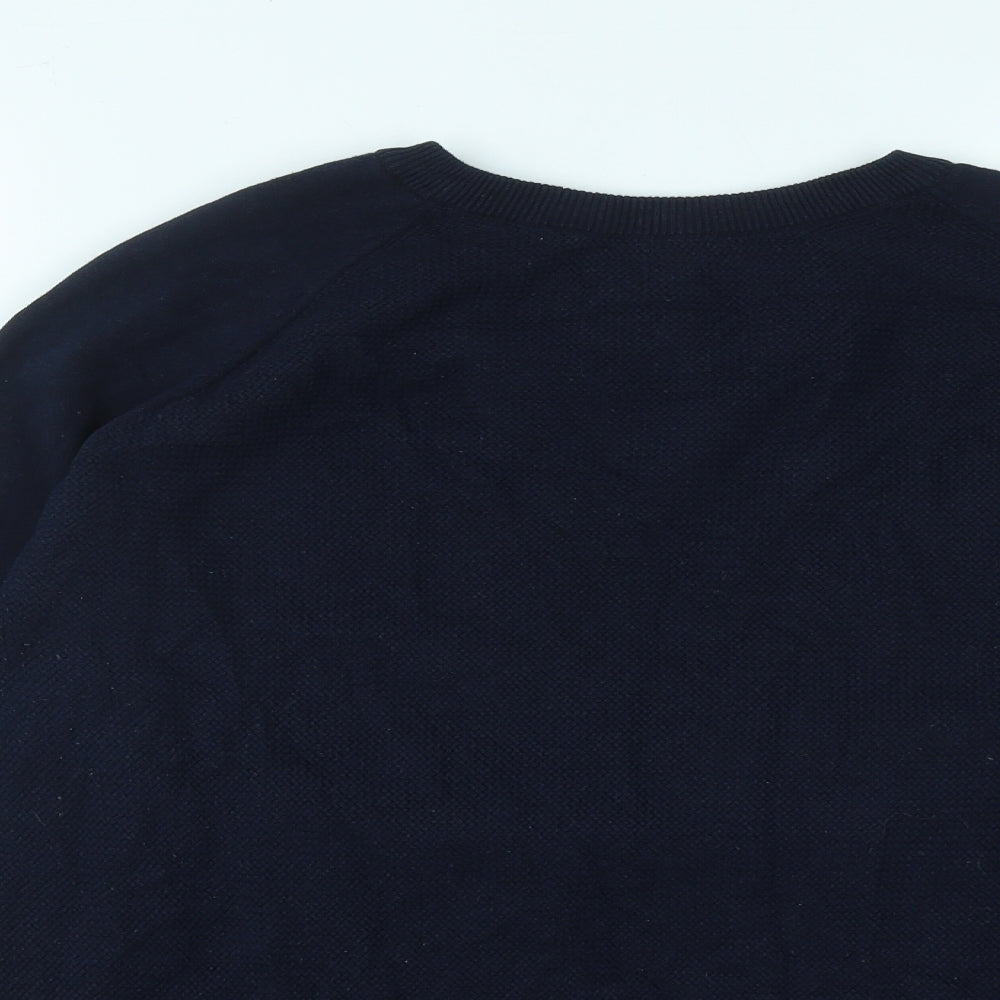 Holme & Co Womens Blue  Cotton Pullover Sweatshirt Size L