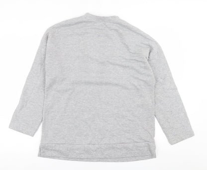 Tu Womens Grey Crew Neck  Cotton Pullover Jumper Size 12