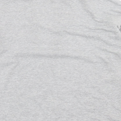 Tu Womens Grey Crew Neck  Cotton Pullover Jumper Size 12