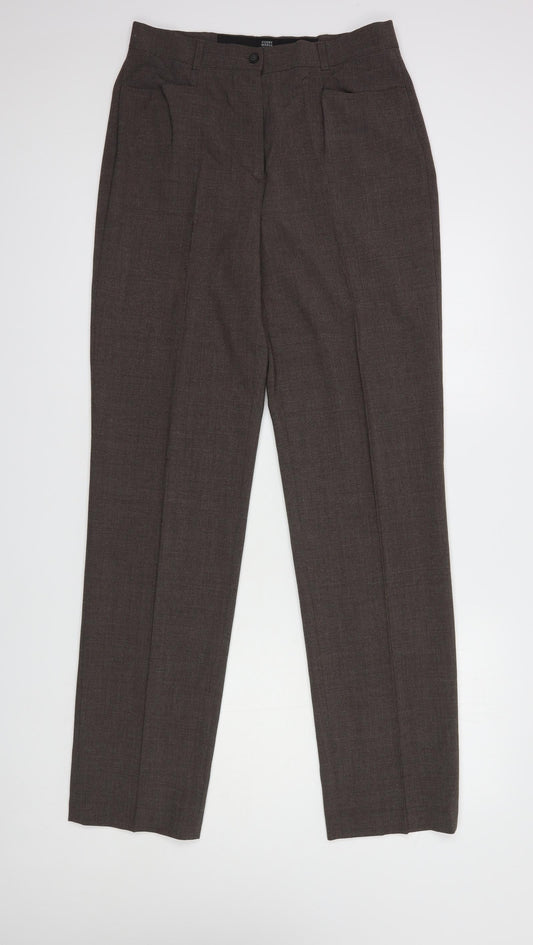 Gerry Weber Womens Brown  Polyester Dress Pants Trousers Size 14 L34 in Regular Button