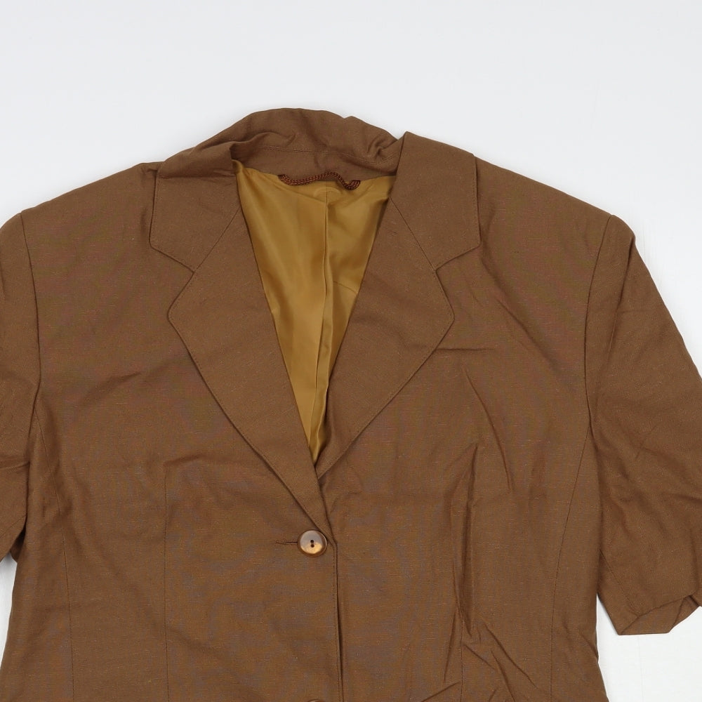 Steilmann Womens Brown   Jacket Blazer Size 14  Button