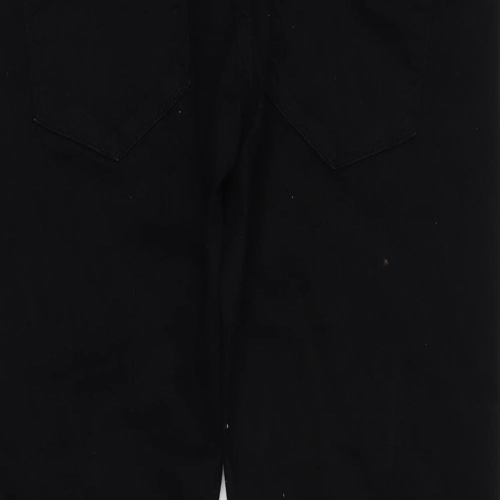 Dunnes Stores Womens Black  Cotton Straight Jeans Size 40 in L32 in Regular Button