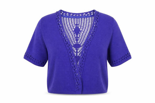 Per Una Womens Purple V-Neck  Viscose Shrug Jumper Size 10
