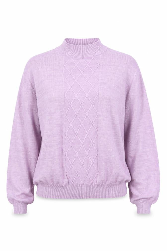 Honour Womens Purple  Acrylic Pullover Sweatshirt Size M