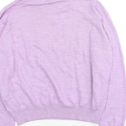 Honour Womens Purple  Acrylic Pullover Sweatshirt Size M